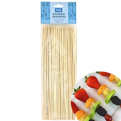 Image of PME Large Bamboo Skewers, Pack of 100, 10-inches, Beige