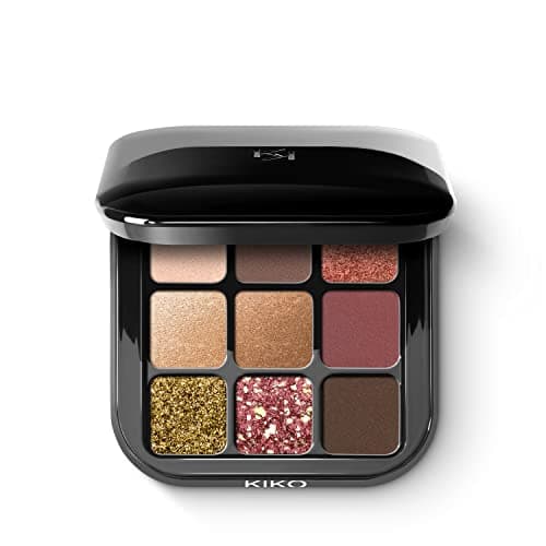 Image of KIKO Milano Glamour Multi Finish Eyeshadow Palette 03 | Palette With 9 Eyeshadows In Different Finishes