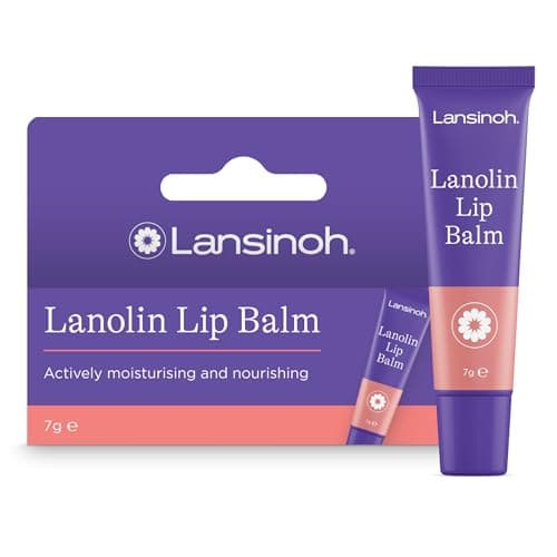 Image of Lansinoh Lanolin Lip Balm for dry cracked Lips - 100% Natural - Actively moisturises & Locks in Hydration - Hypoallergenic -7ml - Dry Lips Treatment