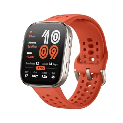 Image of Amazfit Bip 6 Smart Watch 46mm, 14 Day Battery, 1.97" AMOLED Display, GPS & Free Maps, AI, Bluetooth Call & Text, Health, Fitness & Sleep Tracker, 140+ Workout Modes, 5 ATM Water-Resistance, Red