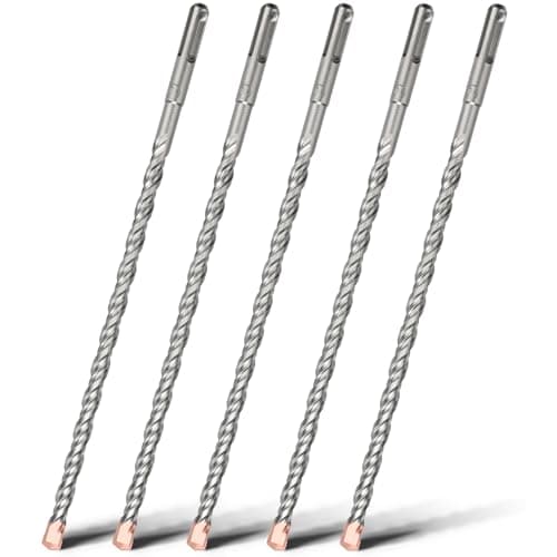 Image of HSAWBIT 5 PACK OF - 8mm x 310mm LONG SDS MASONRY DRILL BIT, TUNGSTEN CARBIDE TIP SDS PLUS SHANK, FOR WALL STONE CONCRETE BRICK