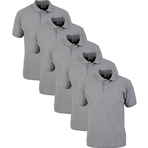 Image of Absolute Apparel Pack 5 AA Precision Polo AA12 Sport Grey 4XL
