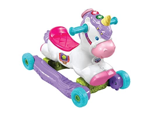 Image of VTech Rock and Ride Unicorn Baby Ride On Toy, Interactive Baby Musical Toy with Learning and Sound Features, First Steps Walking Support for Babies & Toddlers from 18 Months