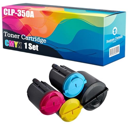 Image of High Yield CLP-350A CLP-K350A CLP-C350A CLP-M350A CLP-Y350A Toner Cartridge Compatible for Samsung CLP-350 CLP-350N Printer, Unleash High-Definition Printing, Achieving 4000 Pages (Multicolour)