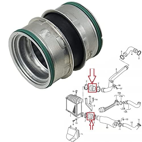 Image of MKAREPART Intercooler Turbo Hose Pipe Compatible with A3, Golf 4, Leon 1.9 TDI 1J0145834T