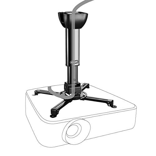 Image of celexon universal projector ceiling mount Multicel 4060Pro black | tiltable, swivelling & height-adjustable projector mount with 40-60 cm ceiling distance incl. cable guide | max. load capacity 15kg
