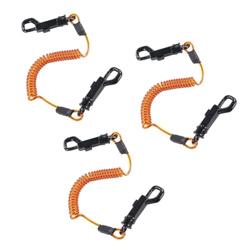 Image of Ergodyne Squids 3152 Coiled Lanyard Tether - Dual Swivel Hook Attachment Ends, 2 lbs