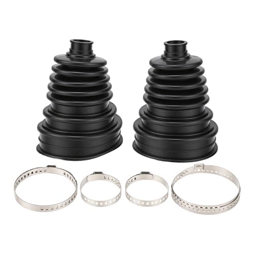 Image of 2-Piece Universal CV Joint Boot Kit, Split Constant Velocity Gaiter, Telescopic Dustproof Silicone Replacement for Drive Shaft Cars