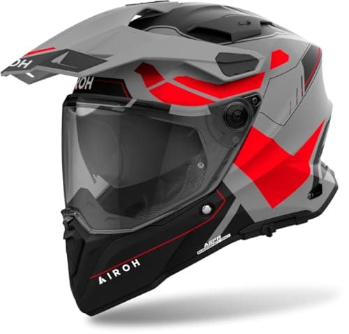 Image of Airoh Commander 2 Reveal Motocross Helmet, black matt/grey/red, M (57/58)
