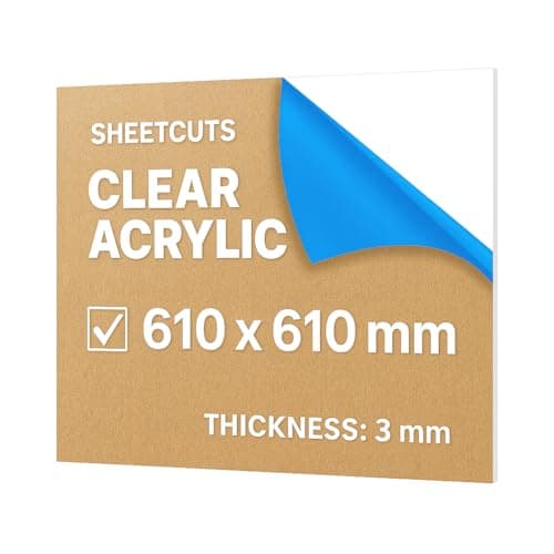 Image of 610mm x 610mm 3mm acrylic sheet for greenhouse glass replacement