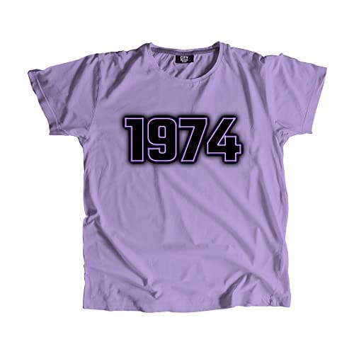 Image of CITY POSTERS PLUS 1974 Year Men Unisex T-Shirt (Iris Lavender, XXXXX-Large)