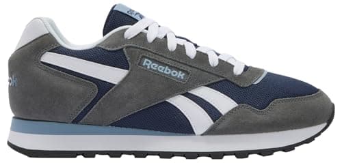 Image of Reebok Unisex Glide Sneaker, Vector Navy Grey 5 White, 8 UK