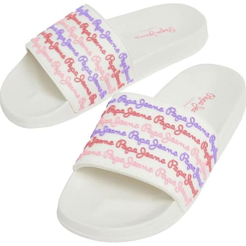 Image of Pepe Jeans Women's Slider Set W Flip-Flop, White (Off White), 3