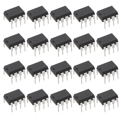 Image of eMagTech 50Pcs Operational Amplifier LM358N Low Power Dual Operational Amplifier IC Chip 8Pin for Computer Mobile Phone Calculator Black