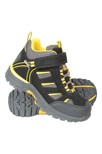 Image of Mountain Warehouse Drift Junior Kids Boots - Waterproof Rain Shoes, Durable & Breathable, Boys & Girls - For Spring Summer, Walking, Hiking & Outdoors Dark Grey Toddler Shoe Size 7