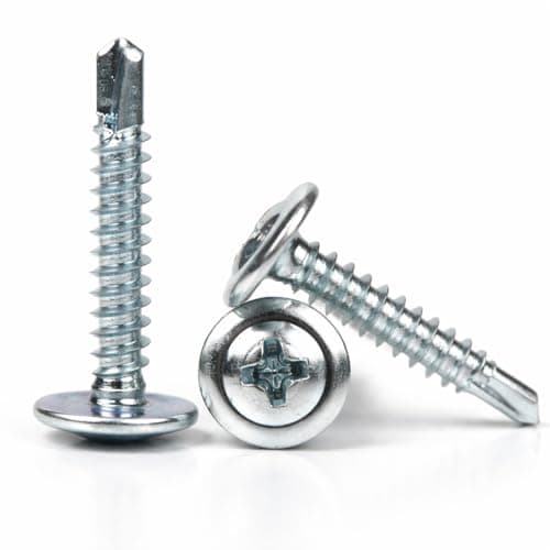 Image of 4.2mm x 13mm (Pack of 50) Self Drilling Phillips Wafer Head Screws Zinc Plated DIN7504T Self Tapping Screws for Metal Sheets Roofing Windows - F13B