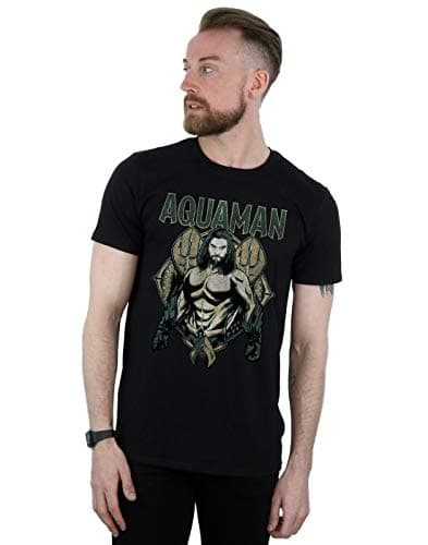 Image of DC Comics Men's Aquaman Scales T-Shirt Black X-Large