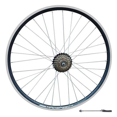 Image of Madspeed7 QR 29” 29er (ETRTO 622x19) MTB Mountain Bike REAR Wheel + 7 speed Freewheel (14-28t) - Rim & Disc Brake Compatible - Sealed Bearing hub (Very smooth hub) - Double Wall - 32x Spokes