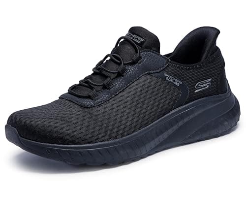 Image of Skechers Women's Bobs Squad Chaos in Color Sneaker, Black Mesh, 5 UK
