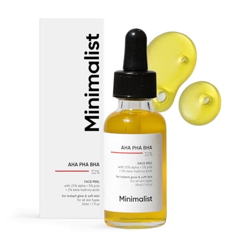 Image of Minimalist 32% AHA PHA BHA Peeling Solution for Glowing Skin, Smooth Texture & Pore Cleansing | Weekend Facial Exfoliant or Peel |30 ml (Pack of 1)