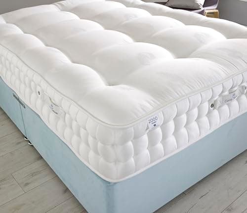 Image of Comfy Deluxe LTD Handstitched Viscose Memory Sprung Pocket Mattress | Pocket Sprung Mattress | Handstitched Mattress | Memory Foam Mattress (1000 Pocket, 5.0FT Kingsize)