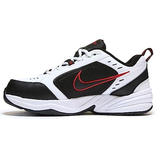 Image of Nike Men's Air Monarch Iv (4e) Cross Trainer, White/Black/Red, 8.5 UK