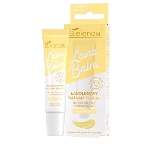 Image of Bielenda Lano Balm Lanolin Regenerating Lip Balm for Very Dry and Irritated lips 10g