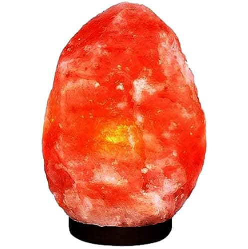 Image of Straame Lighting - 100% Real Himalayan Crystal Rock Salt Lamp - Direct from Foothills of The Himalayas - Wooden Base Calming Atmosphere Night Lamp - Handcrafted Design - Great as a Gifts (1-2 kg)