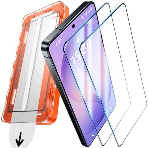Image of UniqueMe for Samsung Galaxy 𝐒𝟐𝟔 𝐔𝐥𝐭𝐫𝐚 Screen Protector-2 Pack HD 9H Grade Shatterproof Bubble Free Full Coverage Scratch Resistant Dust-Free Kit [Auto-Installation] Support Fingerprint Unlock