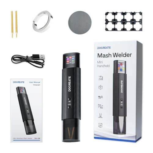 Image of Battery Spot Welder with 99‑Gear Adjustment, Portable Handheld Mini Welder with LCD Display, Auto/Manual Modes, Spot Welding Machine for 0.1–0.2 mm Nickel Strips (A)