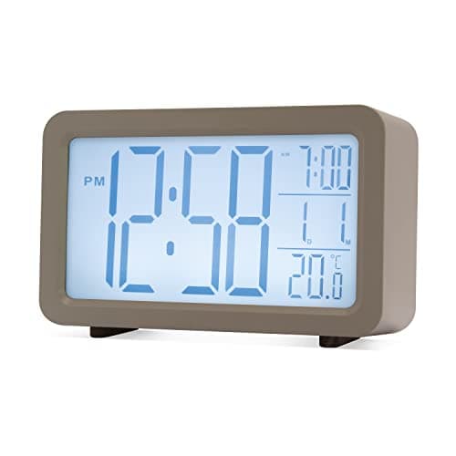 Image of Acctim Harley Superbrite® Modern Digital Alarm Clock (Pigeon Grey)