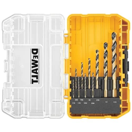 Image of DEWALT Dril Bit Set, Black and Gold Drill Bit Set 10-Piece (DWA1180)