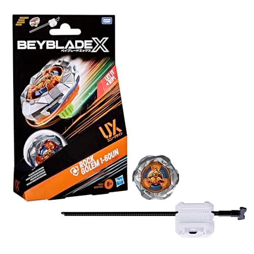 Image of Beyblade X Rock Golem 1-60UN UX Starter Pack Top and Launcher