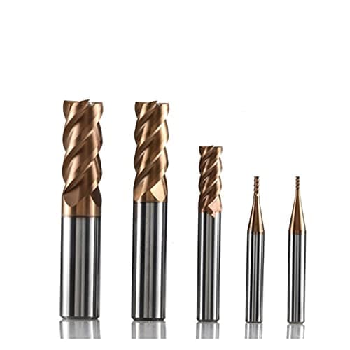 Image of End Mill Cutter CNC Bit Flat HRC 55° 4 Flutes Tungsten Carbide Steel Milling 1mm - 20mm Lathe Machining Cutting Tool(D18.0xD18xL100)