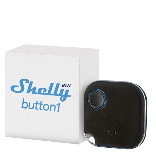 Image of Shelly BLU Button1 - Black, Bluetooth-Operated Action And Scene Activation Button, Home Automation, iOS Android App, Long Battery Life, LED Indication, Broad range