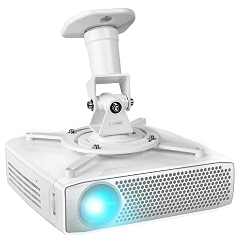 Image of Duronic Projector Mount PB07XB | Bracket Fixing for Ceiling | 10kg Capacity | Universal | Heavy Duty | Fittings Included | Rotate 360 °, Swivel 180 °, Tilt 180° for Easy Projection Set-up