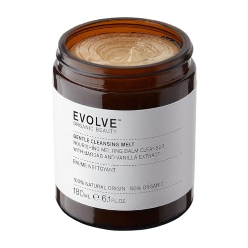 Image of Evolve Organic Beauty Natural Gentle Cleansing Melt Balm with Natural Sugar Extracts & Organic Baobab Oil - Organic Cleansing Balm/Makeup Remover For Normal to Dry Skin
