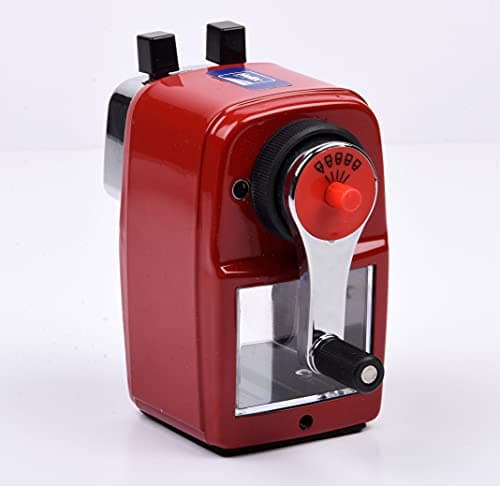 Image of Helix Metal Desktop Pencil Sharpener - Red Body