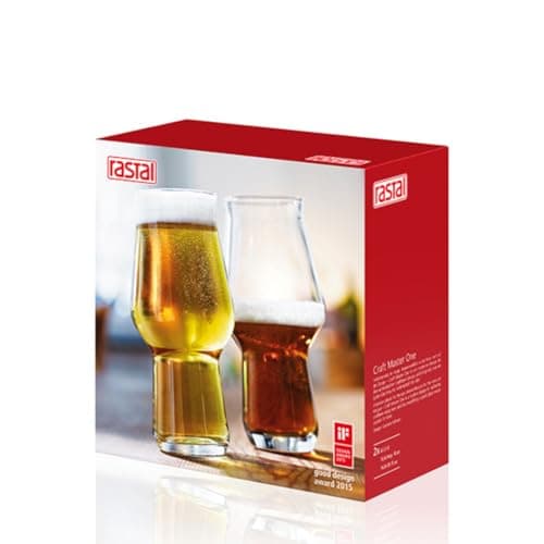Image of Rastal Craft Master One Glass Set – 2 Premium Craft Beer Glasses in Gift Box | Professional Tasting Glassware for IPA, Lager & Ale | Perfect Beer Gift Set