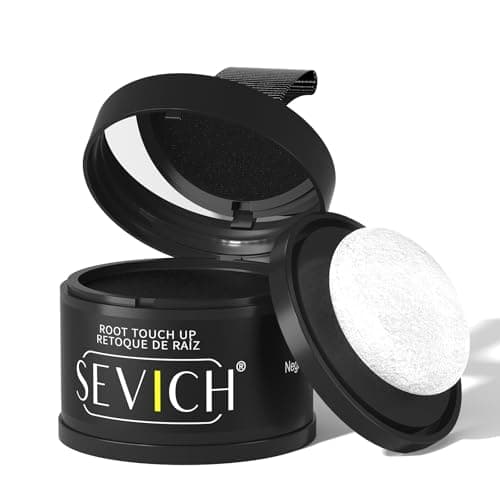 Image of Sevich Hairline Powder - Root Touch Up Instantly Hair Color for Thinning Gray Coverage - Bald Spot Concealing Hair Powder for Women & Men - 48Hour Waterproof & Sweatproof - Black