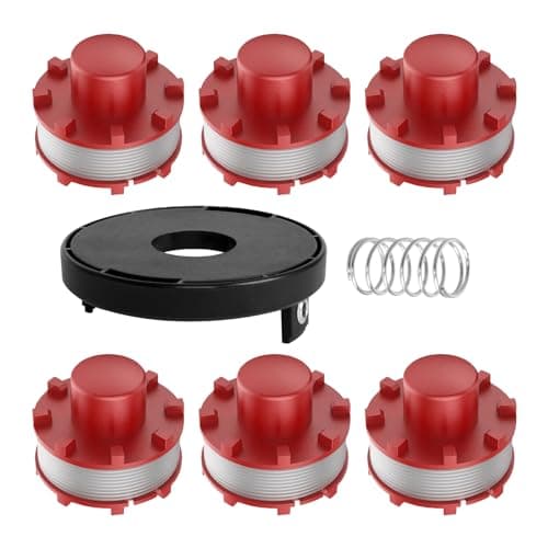 Image of 3405096 Trimmer Spool Replacement for Einhell GE-CT 36/30 LI E SOLO, AGILLO 36/255 BL, AGILLO 18/200, 0.08"/2mm 26.5 ft Strimmer Replacement Spool with Spring & TLE-01-1 Cover (8PCS)