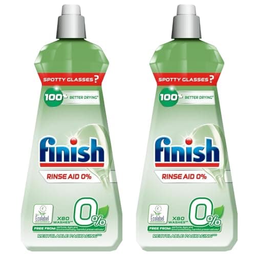 Image of Finish 0% Dishwasher Rinse Aid 400ml Pack of 2