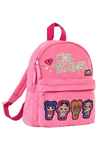 Image of L.O.L. Surprise! Girls' Backpack | 2 Zip Compartments | Padded Adjustable Straps | Robust Carry Handle, Pink, One Size, Polyester