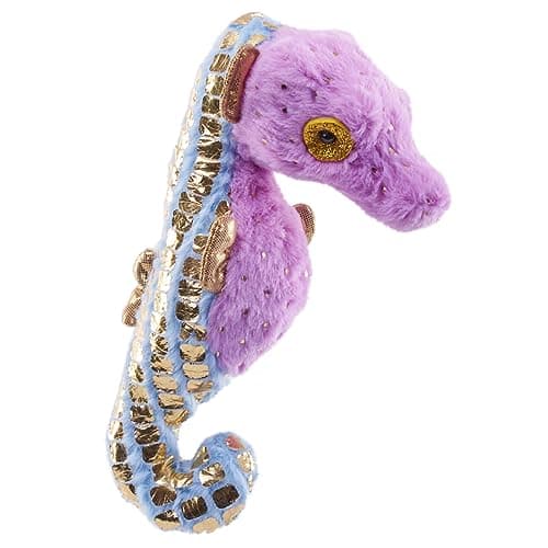 Image of Wild Republic Foilkins Jr Purple Seahorse, Stuffed Animal, 8 inches, Gift for Kids, Plush Toy, Fill is Spun Recycled Water Bottles