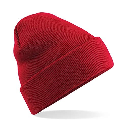 Image of MKR Beanie Hat Men’s Women’s Unisex Warm Soft Knit Cuffed Winter Hat - Red