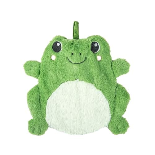 Image of Sass & Belle Fergus Frog Hot Water Bottle for Kids and Adults – Cute Animal Cover, Soft Plush Green Design, Hot Water Bottles with Cover UK, Ideal for Cold Nights, Bedroom Comfort