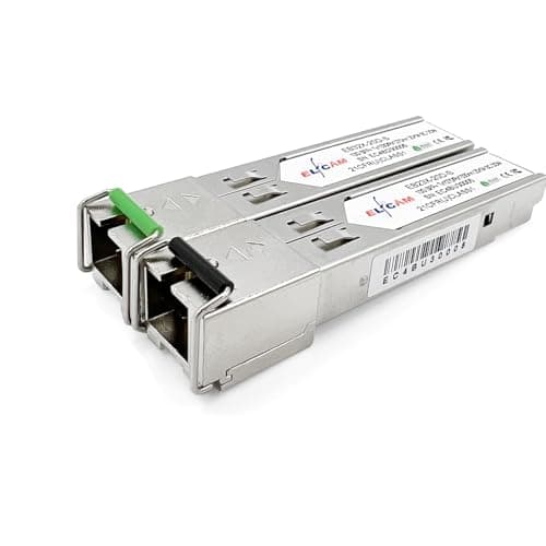 Image of Elfcam® - 1 Pair 10Gbps SFP+ BiDi Fiber Transceiver Module 1270nm/1330nm, with SC Simplex Single Mode Fiber Port, Compatible with Cisco, DDM 20km