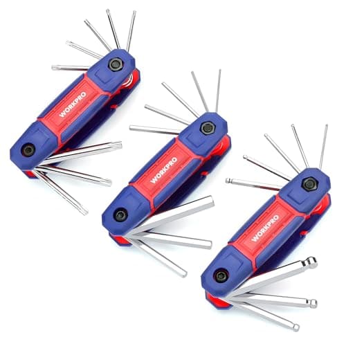 Image of WORKPRO 24PC Folding Hex Key Set, Metric Ball End Key and Hex Keys, Torx Keys, Hexagonal Wrench Key Set for Bikes Automobile Machinery Repair