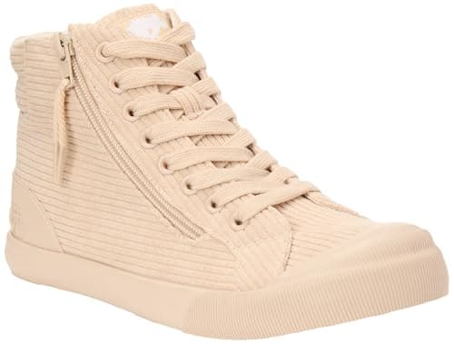 Image of Rocket Dog Womens Jazzin Hi Sneaker, Beige, 5 UK