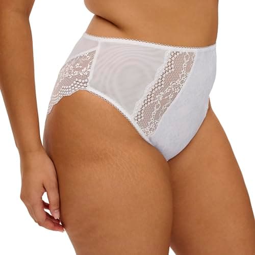 Image of Elomi Women's Lucie High Leg Brief, White, M-L